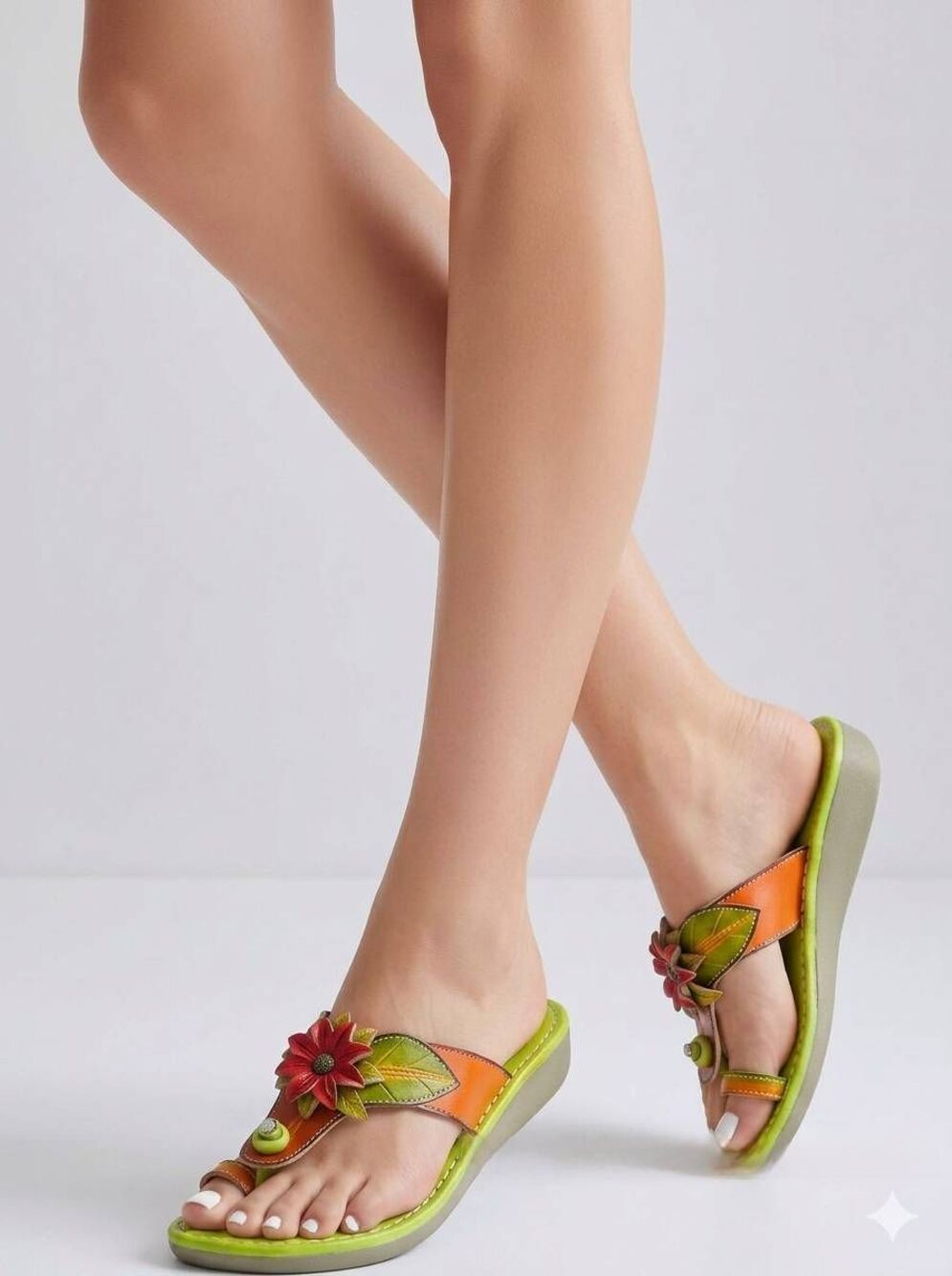 🦄Via Veneto Maui Open Toe Leather Sandal Shoes Size 7